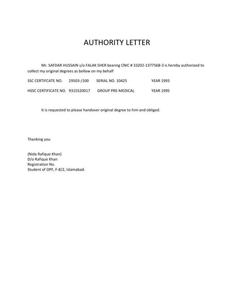 Authorization letter to use electric bill example. there are many forms parental consent letter and those ...