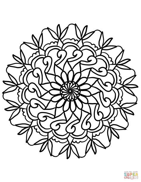Simple Flower Mandala Coloring Page Free Printable Coloring Pages