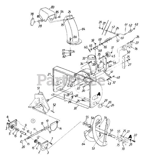 Mtd 312 610e000 Mtd Snow Thrower 1992 Auger Housing Assembly Parts