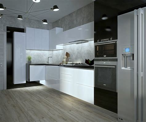 Black And White Modern Kitchen Design On Behance