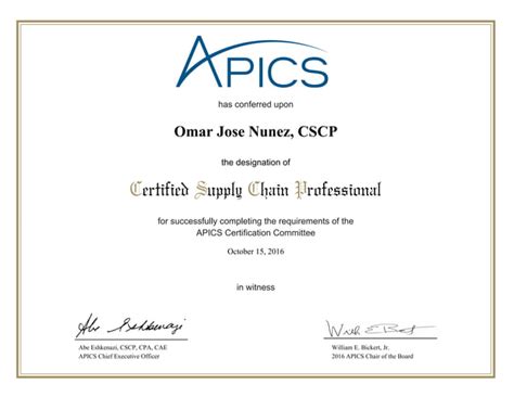 01 Apics Cscp Original Certificate Letter