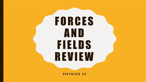 Physics 30 Forces And Fields Full Review Youtube