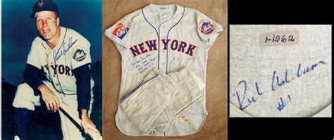 1962 Richie Ashburn Autographed Game Worn New York Mets Jersey