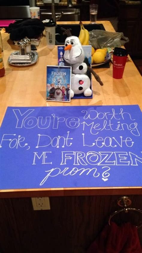 Asking Someone To Winter Formal Frozen Edition Cute Prom Proposals