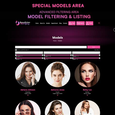 Beautifulen Model Agency Wordpress Theme Templatemonster