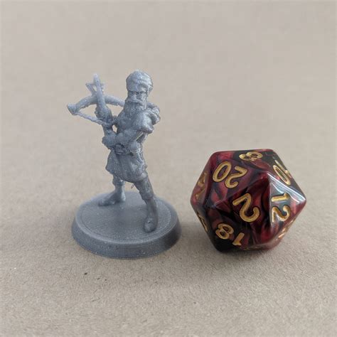 Ranger Miniature With Crossbow 28mm Dungeons And Dragons Etsy