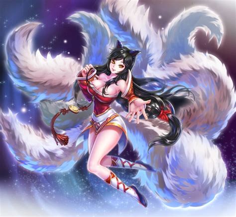 For league of legends players who want to stay connected to the game and their friends while afk. ahri (league of legends) drawn by bonury | Danbooru
