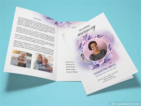 Funeral Program Design Done For You Template Download Edit And Print