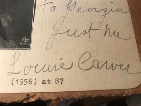 Louise Carver Autograph 1937 Actress Comedienne In Mack Stennett