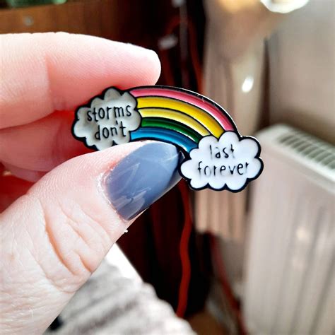 Storms Dont Last Forever Needle Minder Lapel Pin Etsy