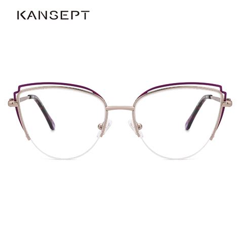 Kansept Cat Eye Glasses Frame Women Metal Fashion Optical Eyeglasses
