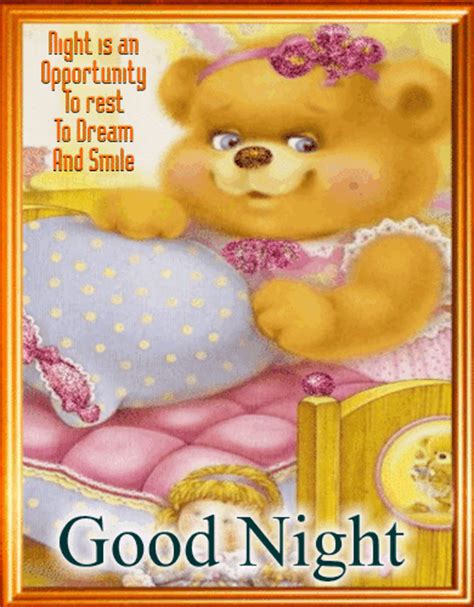 A Cute Teddy Ready To Sleep Free Good Night Ecards Greeting Cards