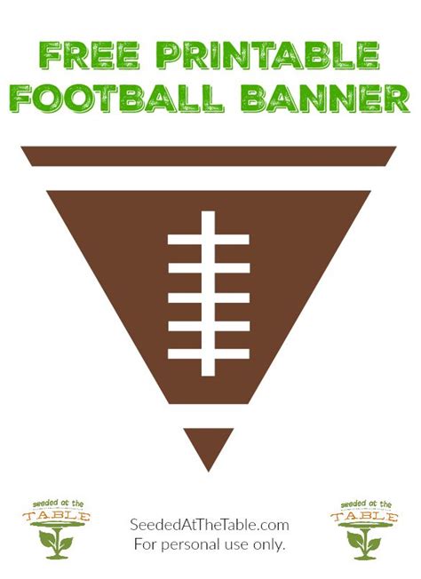 Free Printable Football Banner For Your Super Bowl Party Football