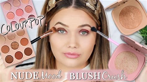 Colourpop Nude Mood Blush Crush Face Swatches Youtube