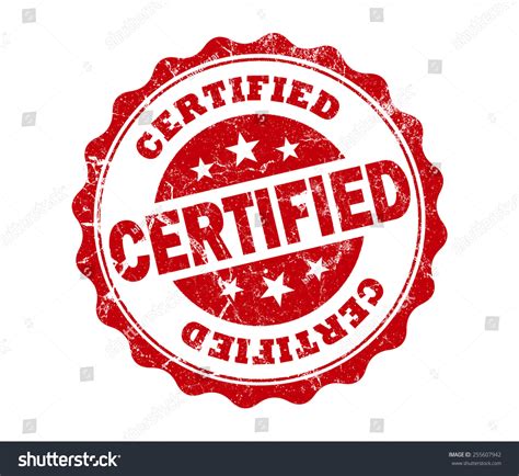Certified Stamp On White Background Stock Photo 255607942 : Shutterstock