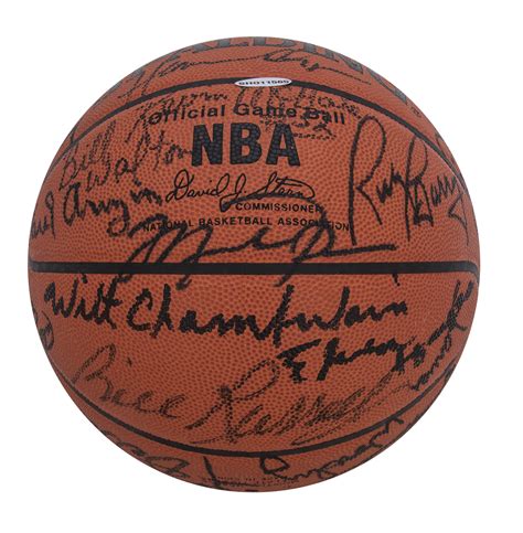 Lot Detail Incredible Multi Signed Official Nba Basketball With 40 Of