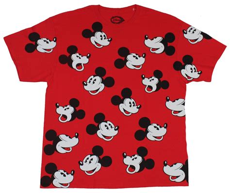 Disney Mickey Mouse Mens T Shirt Expressions Of Mickey Allover Shirt