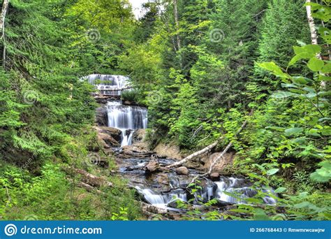 Sable Falls Pictured Rocks National Lakeshore Michigan Stock Image