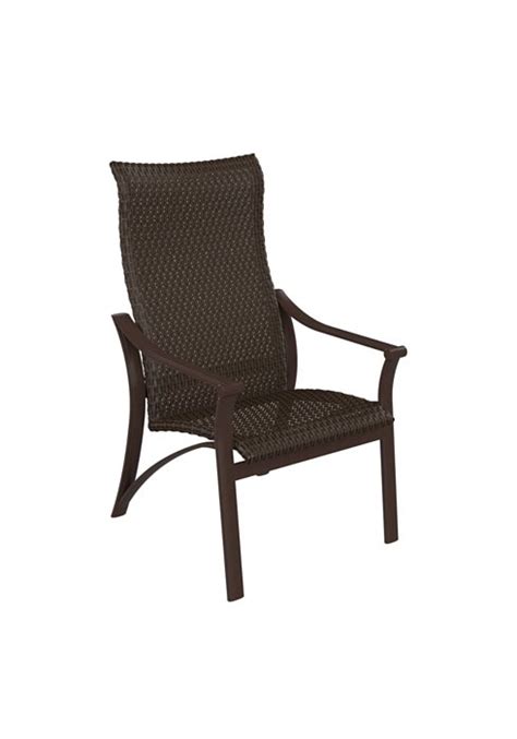 Corsica Woven High Back Dining Chair Outdoor Patio Furniture Tropitone
