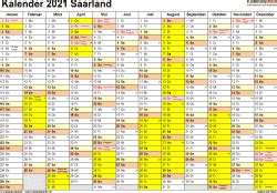 Mai 2021 kalender zum ausdrucken (deutschland). Kalender 2021 Saarland: Ferien, Feiertage, PDF-Vorlagen