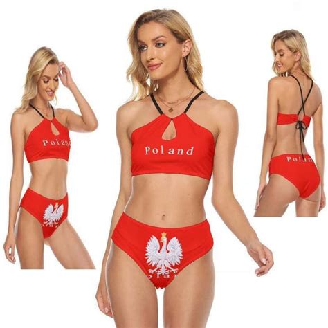 Polish Flag Womens Bikini Swimsuit Poland Flag Polska Etsy