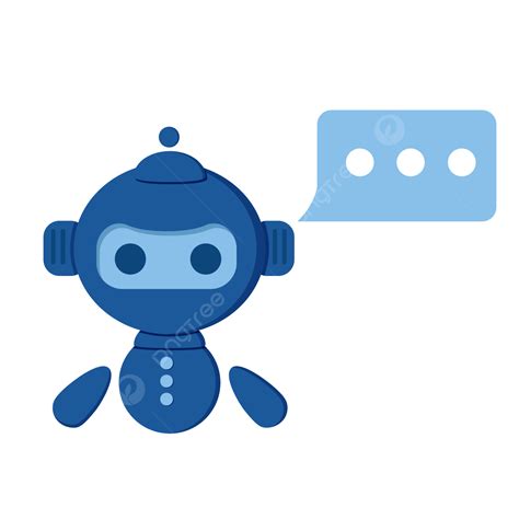 الدردشة الذكية روبوت لطيف الأزرق ذكي إنسان آلي دردشة Png والمتجهات للتحميل مجانا