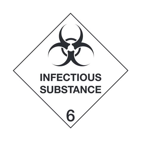 Class 6 2 Infectious Substance Label LK Printing