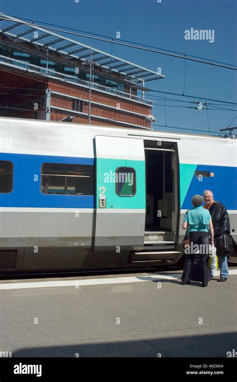 Toulouse France French Bullet Train Tgv At Matabiau Train Station