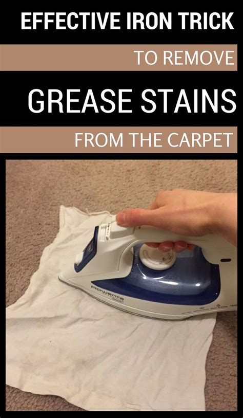 Effective Iron Trick To Remove Grease Stains From The Carpet