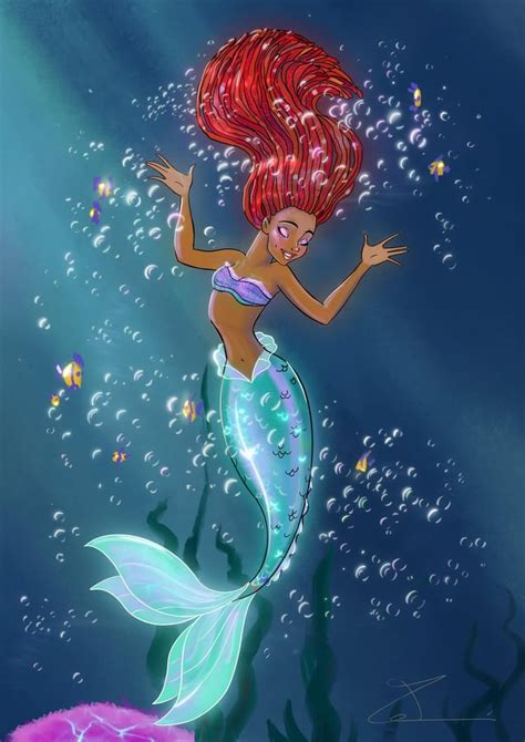 I Drew Halle Bailey As Ariel In The New Little Mermaid Reboot 🧜🏽‍♀️ Cant Wait To See Her In The