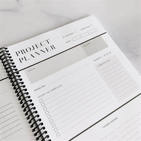 Project Planner Notebook Project Planning Journal Lovet Planners