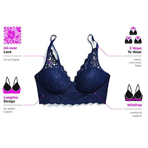 Maidenform Womens Pure Comfort Lace Convertible Wireless Bralette Dm1188 Pricepulse