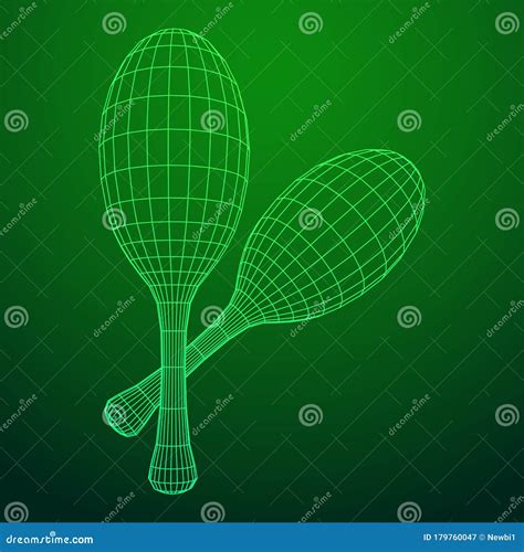 Pair Of Maracas Connection Structure Stock Vector Illustration Of