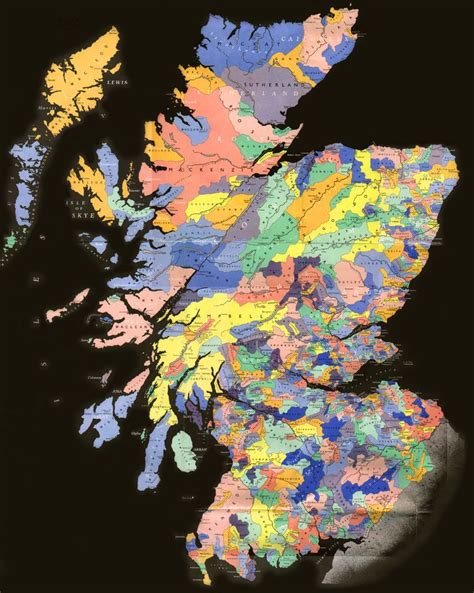Scottish Clan Map Carte Europe Ecosse Et Celtique