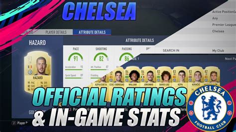 .on the fifa 22 player ratings? OFFICIAL FIFA 19 CHELSEA RATINGS AND IN-GAME STATS - YouTube