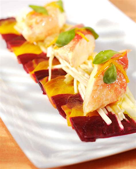 King Crab With Celeriac Apple And Beet Salad Recipe Martha Stewart