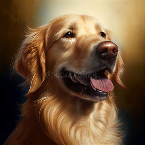 Golden Retriever Portrait Of A Golden Retriever Dog Ai Generated Dog