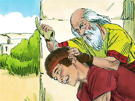 Samuel Took The Olive Oil And Anointed David In Front Of His Brothers