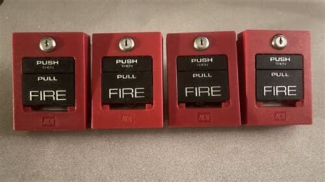 Lot Of 4 Adt 5060 S Fire Alarm Pull Stations Free Shipping The Roof