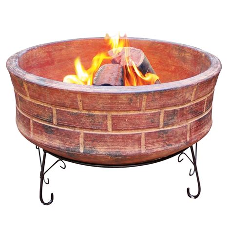 A fireplace makes a home. Glow 720 x 720 x 425mm Venetian Clay Fire Pit | Bunnings Warehouse