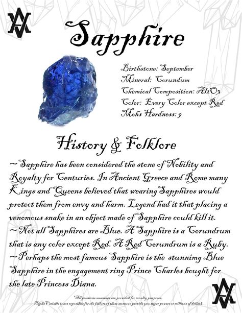 Sapphire Meaning History And Folklore Crystal And Gemstone Info