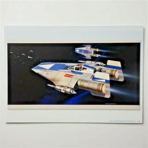 STAR WARS RETURN Of The Jedi Concept Art Postcard A Wing Fighter Star Destroyer PicClick