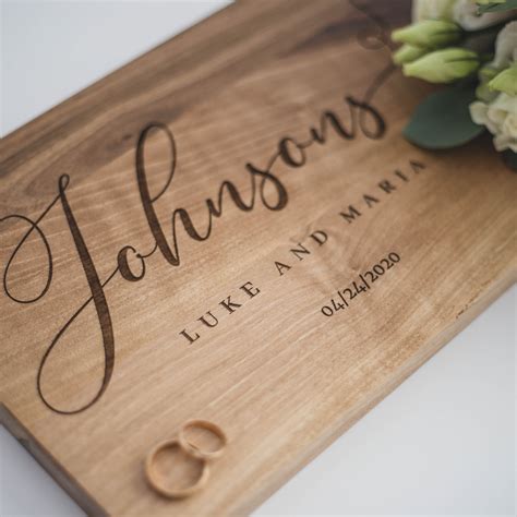 Unique Wedding T Personalized Cutting Board Wood Etsy Uk