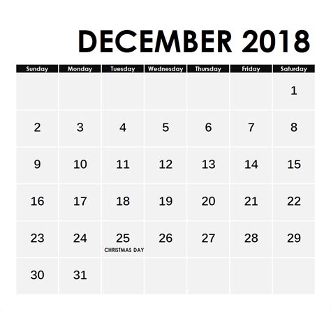 December 2018 Calendar New Zealand