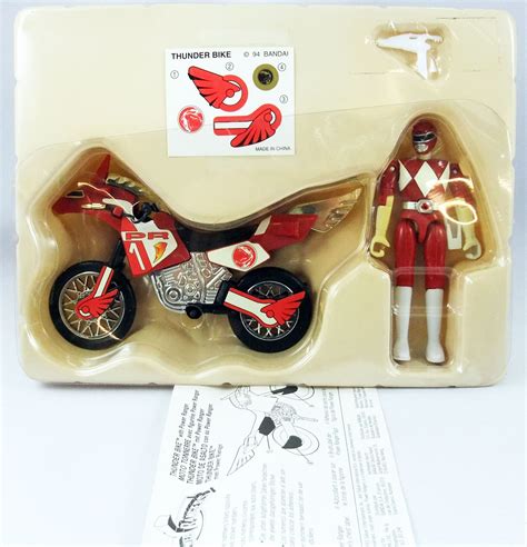 Mighty Morphin Power Ranger Thunder Bike And Red Ranger Mint In Box