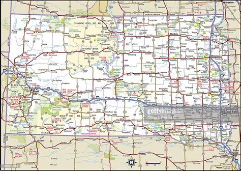 South Dakota Highway Map High Res Vector Graphic Getty Images
