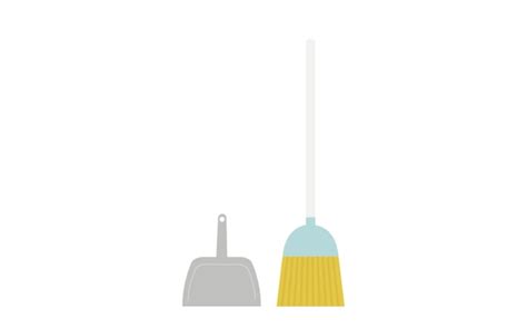 Premium Vector Cleaning Tool Broom And Dustpan