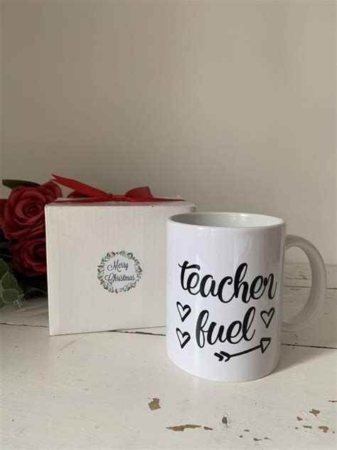 Teacher Fuel Tea Coffee Mug With Personalised Name £6 75 With Images Mugs Beautiful