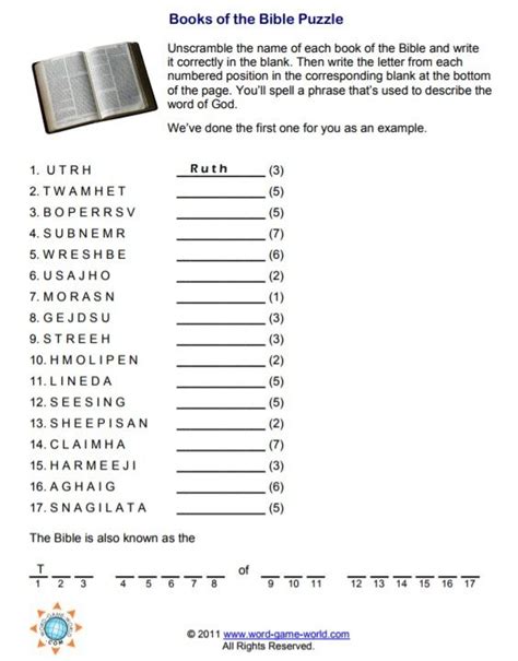 Books Of The Bible Puzzle With A Twist Learn The Bible Bible Study