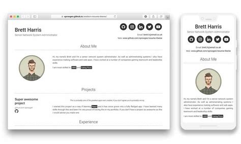 The Digital Insider Free HTML Templates For Creating Resumes